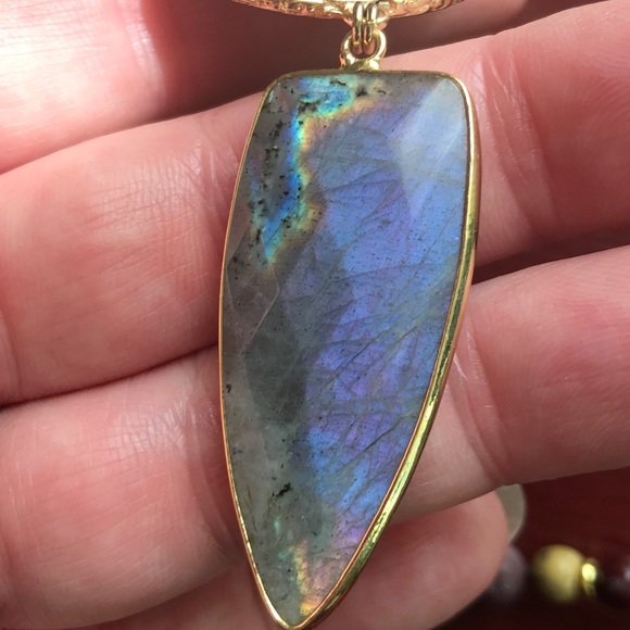 8mm Mala with Labradorite, smoky quarts, Mookaite - Picture 9 of 12